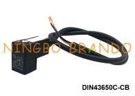 Conector moldeado impermeable de la válvula electromagnética del cable de DIN43650C IP67 con el LED