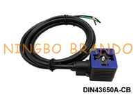 La prenda impermeable IP67 de DIN43650A moldeó el conector de la bobina de la válvula electromagnética del cable con el LED