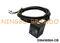 La prenda impermeable IP67 de DIN43650A moldeó el conector de la bobina de la válvula electromagnética del cable con el LED