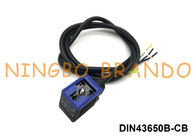Conector moldeado impermeable de la bobina del solenoide del cable de DIN43650B IP67 con el LED