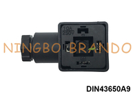 DIN43650A PG9 2P+E Conector de bobina de válvula de solenoide IP65 CA CC Negro