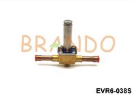 válvula electromagnética roscada pulgada de la refrigeración del refrigerador de 24Voltage DC G3/8” EVR6-038S