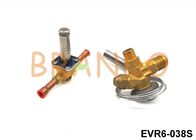 válvula electromagnética roscada pulgada de la refrigeración del refrigerador de 24Voltage DC G3/8” EVR6-038S