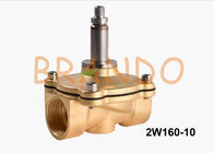 24V DC válvula electromagnética 2W160-10 del agua de cobre amarillo de 3/8 pulgada para el tratamiento de aguas