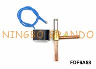 Válvula electromagnética del NC del cobre FDF6A58 para el aire acondicionado AC220V 5/16&quot; manera de ángulo recto 2