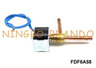 Válvula electromagnética del NC del cobre FDF6A58 para el aire acondicionado AC220V 5/16&quot; manera de ángulo recto 2
