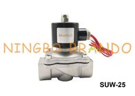 UNID mecanografía 2S250-25 SUW-25 1&quot; diafragma inoxidable del cuerpo de acero NBR la válvula electromagnética normalmente cerrada AC220V DC24V