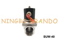 NBR tipo válvula de diafragma del solenoide 24V DC de SUW-40 2S400-40 Uni-D del NC acero inoxidable sello VITON 1 el 1/2”