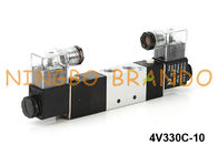Tipo CA neumática de 4V330C-10 Airtac de la manera 24V DC 220V de la válvula electromagnética 5/3