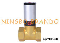 Q22HD-50 2&quot; válvula de pistón actuada aire de cobre amarillo del cuerpo de la manera DN50 2/2