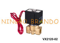 Tipo manera de cobre amarillo NC 1/4&quot; de VX2120-02 SMC de la válvula electromagnética 2/2 24V 220V