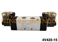 Bobina neumática 24V DC del doble de la válvula electromagnética 4V420-15 de AirTAC el 1/2”