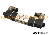 válvula neumática AC220V AC110V DC24V del solenoide del doble 4V120-06