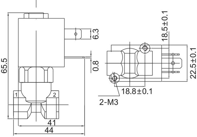 Tipo válvula electromagnética de cobre amarillo de 5503 CEME para el limpiador electrónico 12V 24V 110V 220V 1 del hierro de vapor