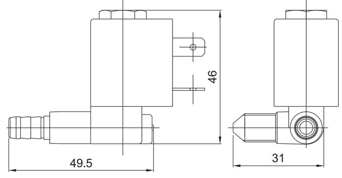Tipo válvula electromagnética de cobre amarillo de 5503 CEME para el limpiador electrónico 12V 24V 110V 220V 3 del hierro de vapor