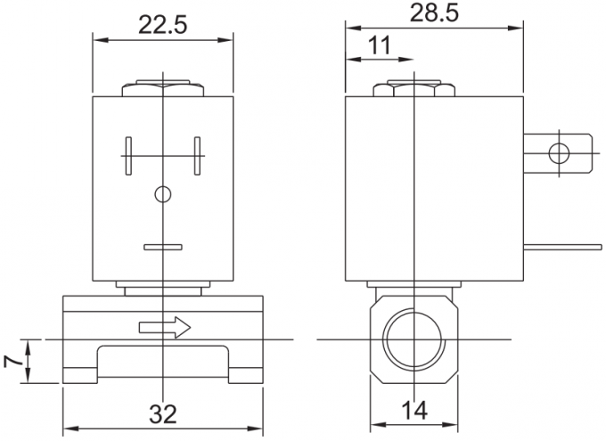Tipo válvula electromagnética de cobre amarillo de 5503 CEME para el limpiador electrónico 12V 24V 110V 220V 0 del hierro de vapor