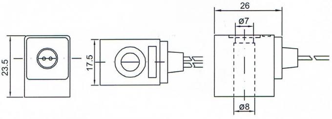 Dimensión de la bobina del solenoide de la válvula neumática de la serie 4V110: