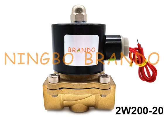 2W200-20 manera cerrada normal de cobre amarillo 12V 24V 110V 220V de la válvula electromagnética 2/2
