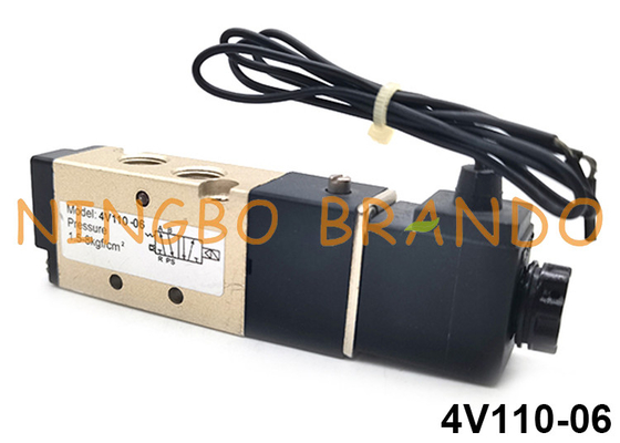 4V110-06 Airtac tipo válvula solenoide neumática de 5/2 vías DC24V AC110V AC220V