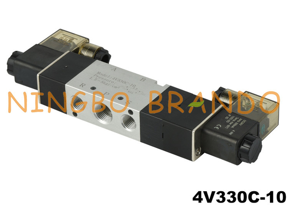 Válvula de control de aire neumática de doble solenoide 4V320-10 DC24V DC24V