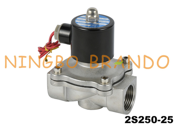 2S250-25 1&quot; Válvula solenoide de diafragma de acero inoxidable AC220V DC24V