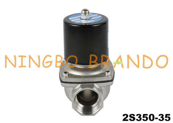 2S350-35 1-1/4&quot; NC Válvula solenoide de acero inoxidable AC220V DC24V