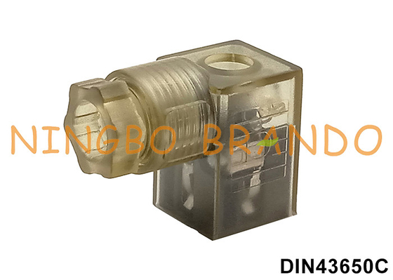 Tipo conector del estruendo 43650 de la bobina del solenoide de C 2P+E con el indicador luminoso del LED