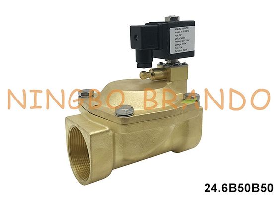 Sistema de lucha contra incendios válvula de solenoide de latón de agua con control manual 2' 24V 220V