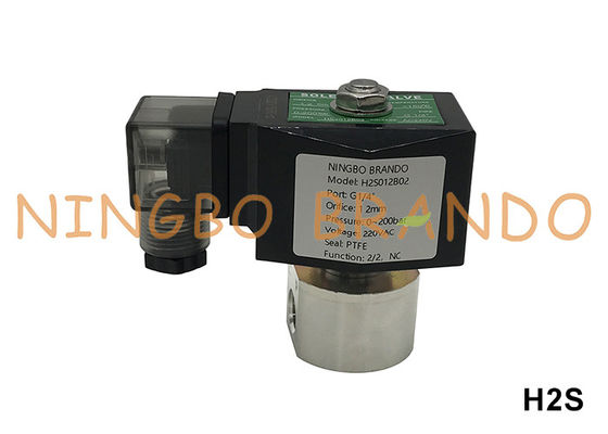 Válvula de solenoide de acero inoxidable de alta presión de 200 bar 1/8' 1/4' 12V 24V 110V 220V