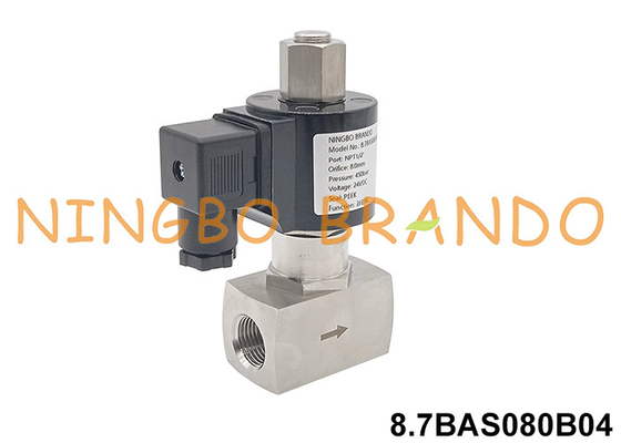 350 bar válvula de solenoide de acero inoxidable de alta presión 12V 24V 110V 220V