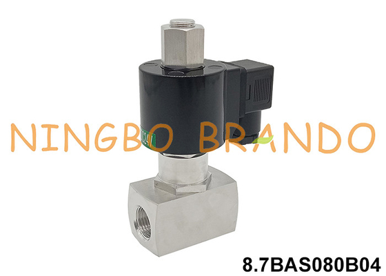350 bar válvula de solenoide de acero inoxidable de alta presión 12V 24V 110V 220V