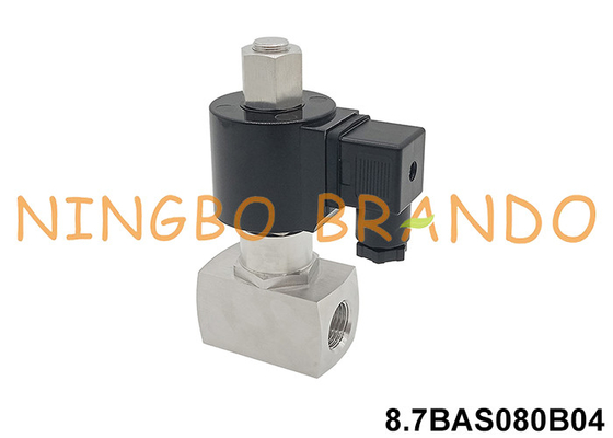 350 bar válvula de solenoide de acero inoxidable de alta presión 12V 24V 110V 220V