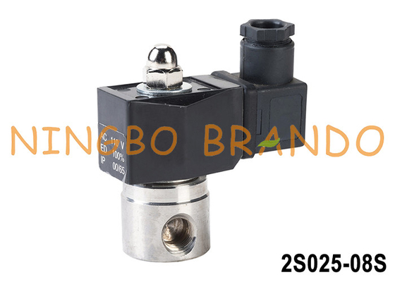 2S025-08 1/4' válvula de acero inoxidable de acción directa 24V 220V