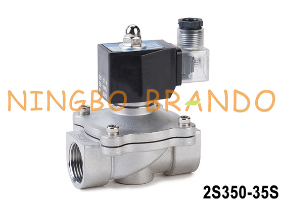 2S350-35 1-1/4'' 2 Way NC válvula de acero inoxidable para agua con aceite de aire 24V 220V
