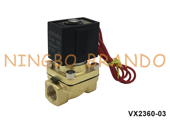 VX2360-03 3/8' SMC Tipo de Solenoide de latón para agua 220V 110V 24V