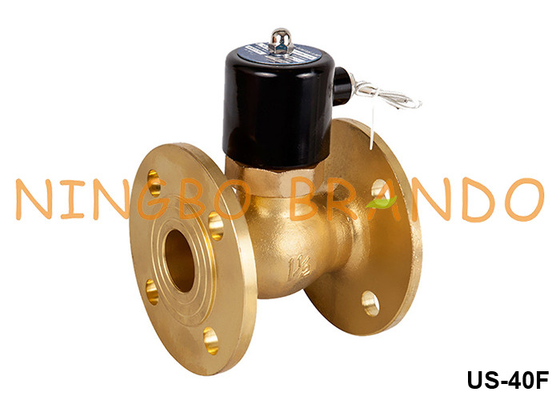 1 1/2' DN40 Flange de agua caliente de vapor de latón válvula solenoide 220VAC 110VAC 24VDC