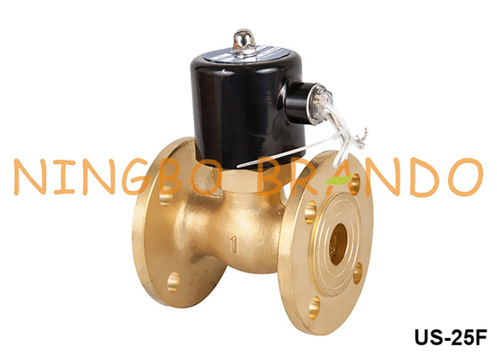 1' DN25 Válvula de solenoide de cobre de agua caliente de vapor con flancos 220V 110V 24V