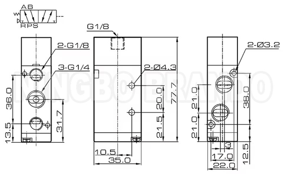 4A210-08 Válvula neumática de control aerodinámico de dirección única 1/4'