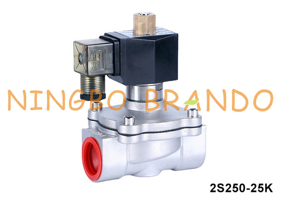1'' Válvula de solenoide de agua de acero inoxidable normalmente abierta 220VAC 110VAC 24VDC 12VDC