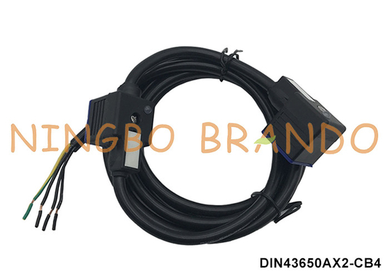 Conector de bobina de válvula de solenoide doble con doble cabeza DIN43650A con cable moldeado