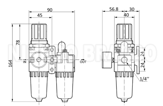 AC2010-01 AC2010-02 FRL Regulador de filtro de aire Combinación de lubricantes