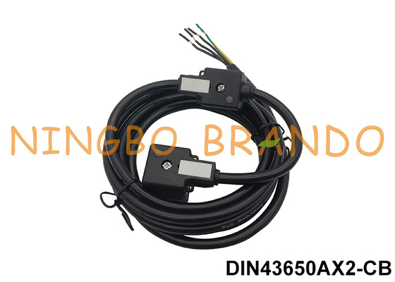 Conector de válvula de solenoide con doble cabeza DIN43650A con cable moldeado