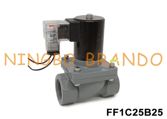 1' DN25 válvula de solenoide anticorrosiva con cuerpo de CPVC 24V 110V 220V