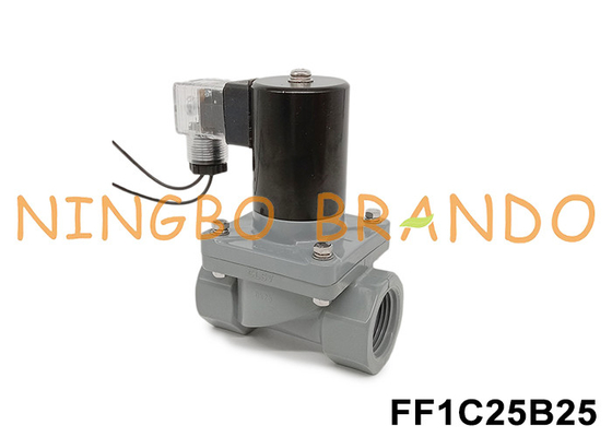 1' DN25 válvula de solenoide anticorrosiva con cuerpo de CPVC 24V 110V 220V