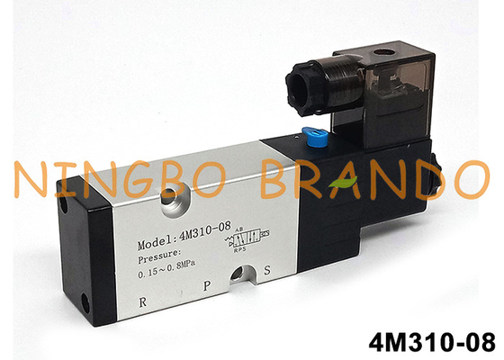 Airtac Tipo 4M310-08 Válvula de solenoide piloto de Namur 5/2 vía 24V 220V