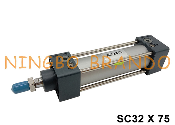Serie SC de doble acción cilindro de aire neumático de 32 mm de perforación 75 mm de carrera