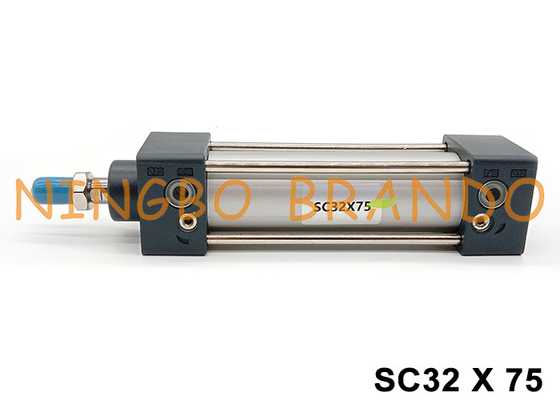 Serie SC de doble acción cilindro de aire neumático de 32 mm de perforación 75 mm de carrera