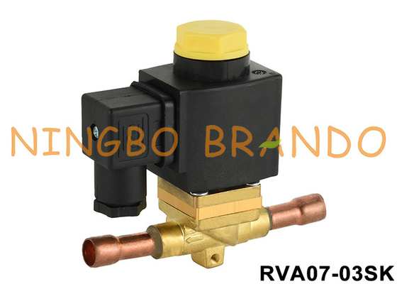 2 Dirección 3/8''soldadora de refrigeración solenoide normalmente abierta 12V 24V 110V 220V