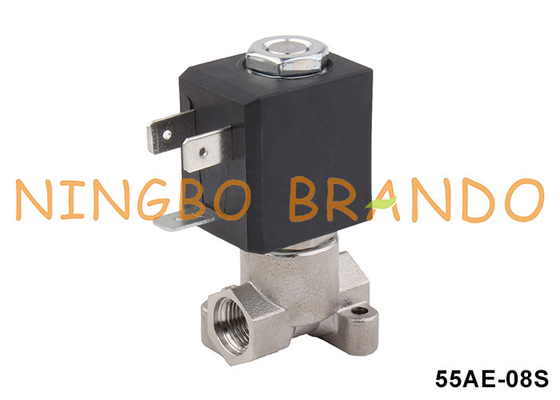 Máquina de café de acero inoxidable de 2 vías válvula de solenoide 1/8' 24VDC 110VAC 220VAC