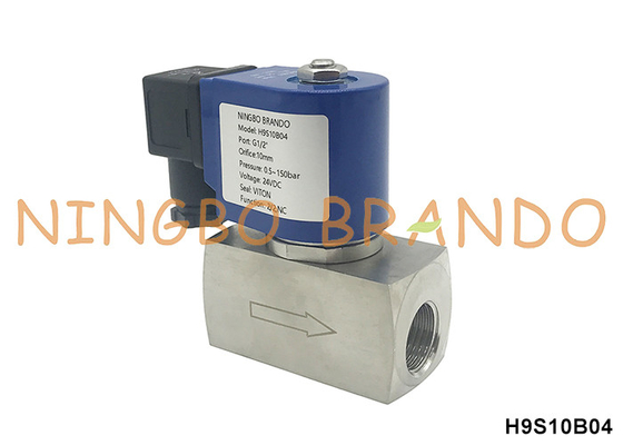 150 bar 1/2'' válvula de solenoide de alta presión para agua gas aire 24V 110V 220V